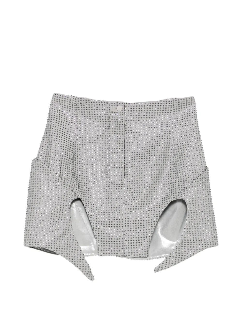 MITILIANE COUTURE rhinestone-embellished cut-out mini skirt