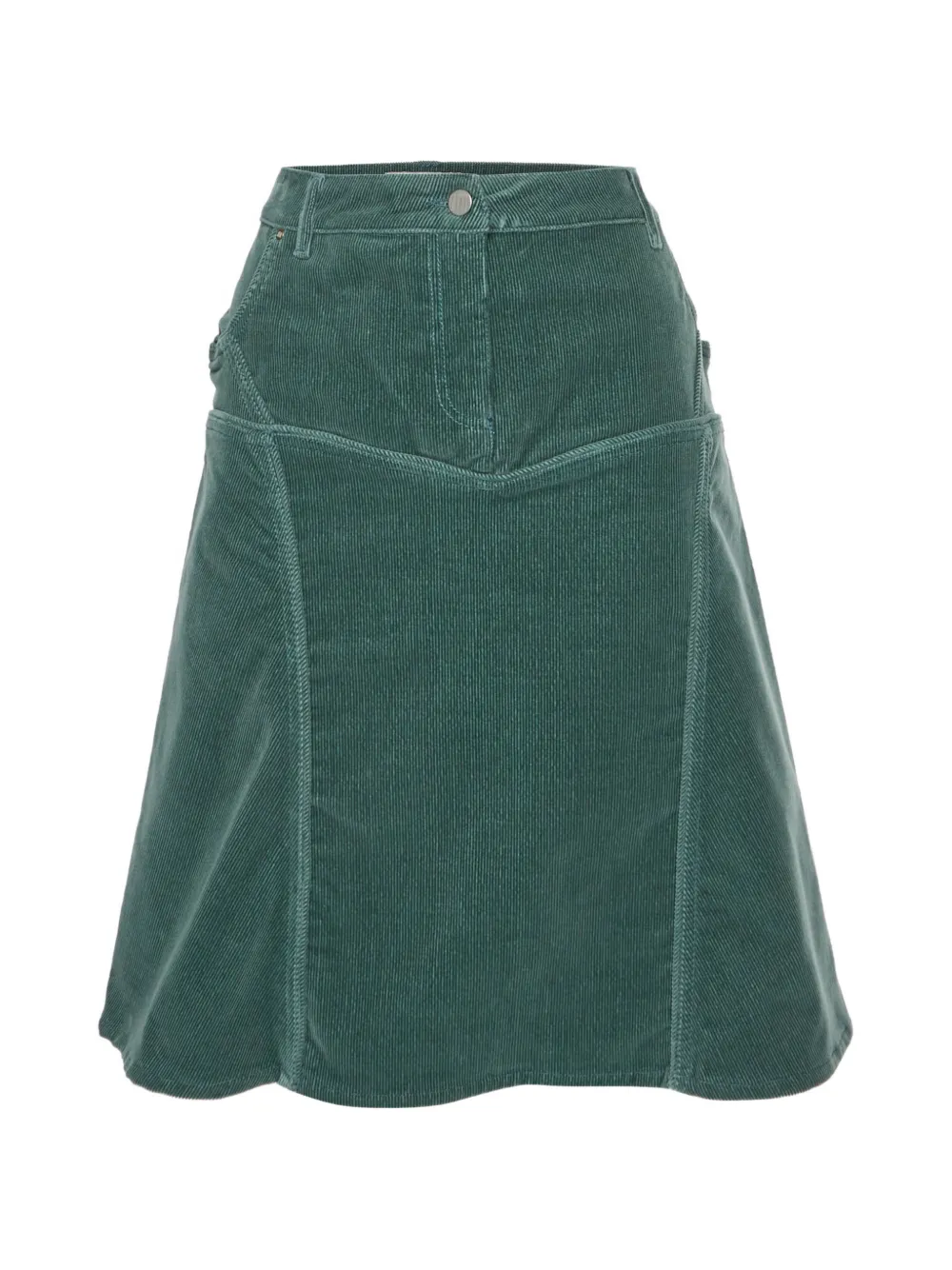 Stella McCartney Pre-Owned jupe évasée en velours côtelé - Vert