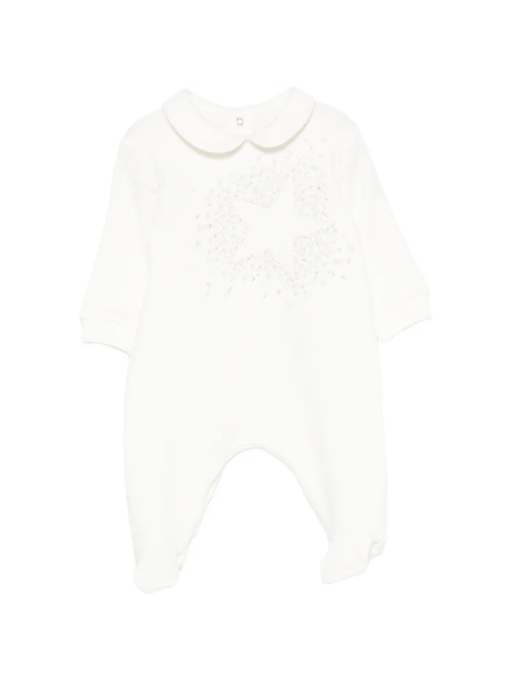 Il Gufo star-embroidered peter pan-collar pajamas Wit