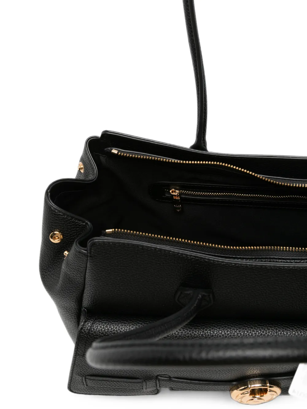 Love Moschino Shopper van bewerkt leer met hangslotdetail Zwart