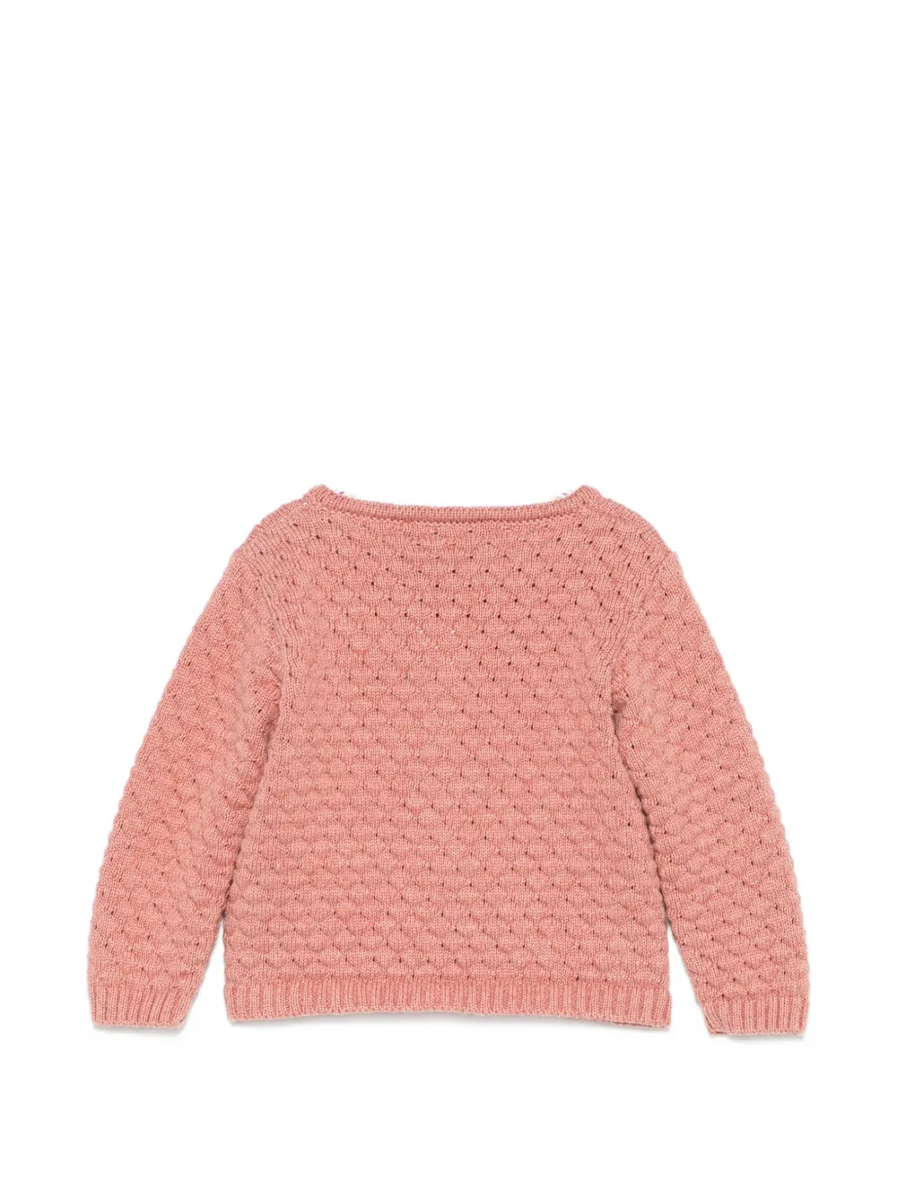 Paz Rodriguez pointelle-knit button-up cardigan Roze