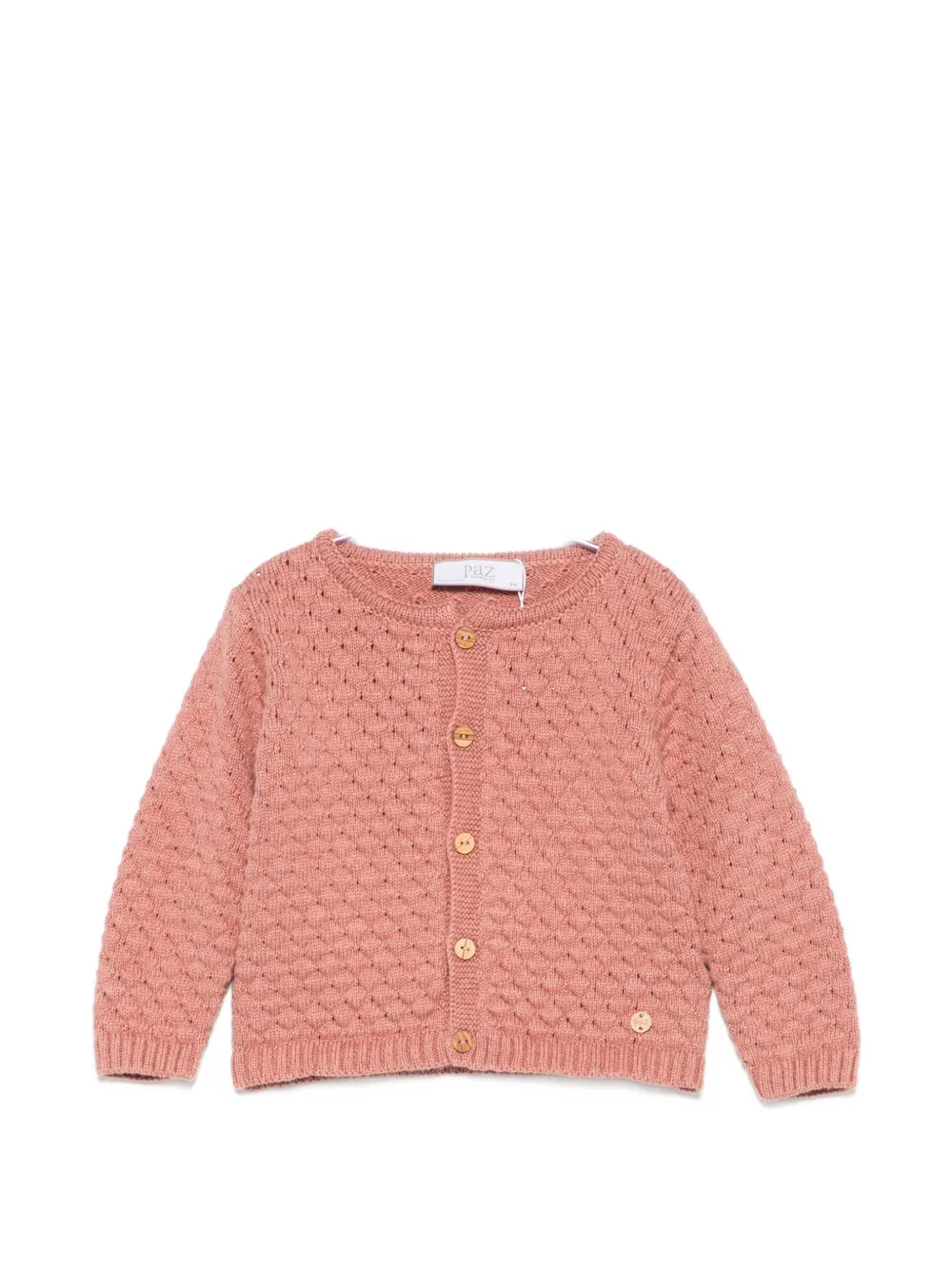 Paz Rodriguez pointelle-knit button-up cardigan - Rosa