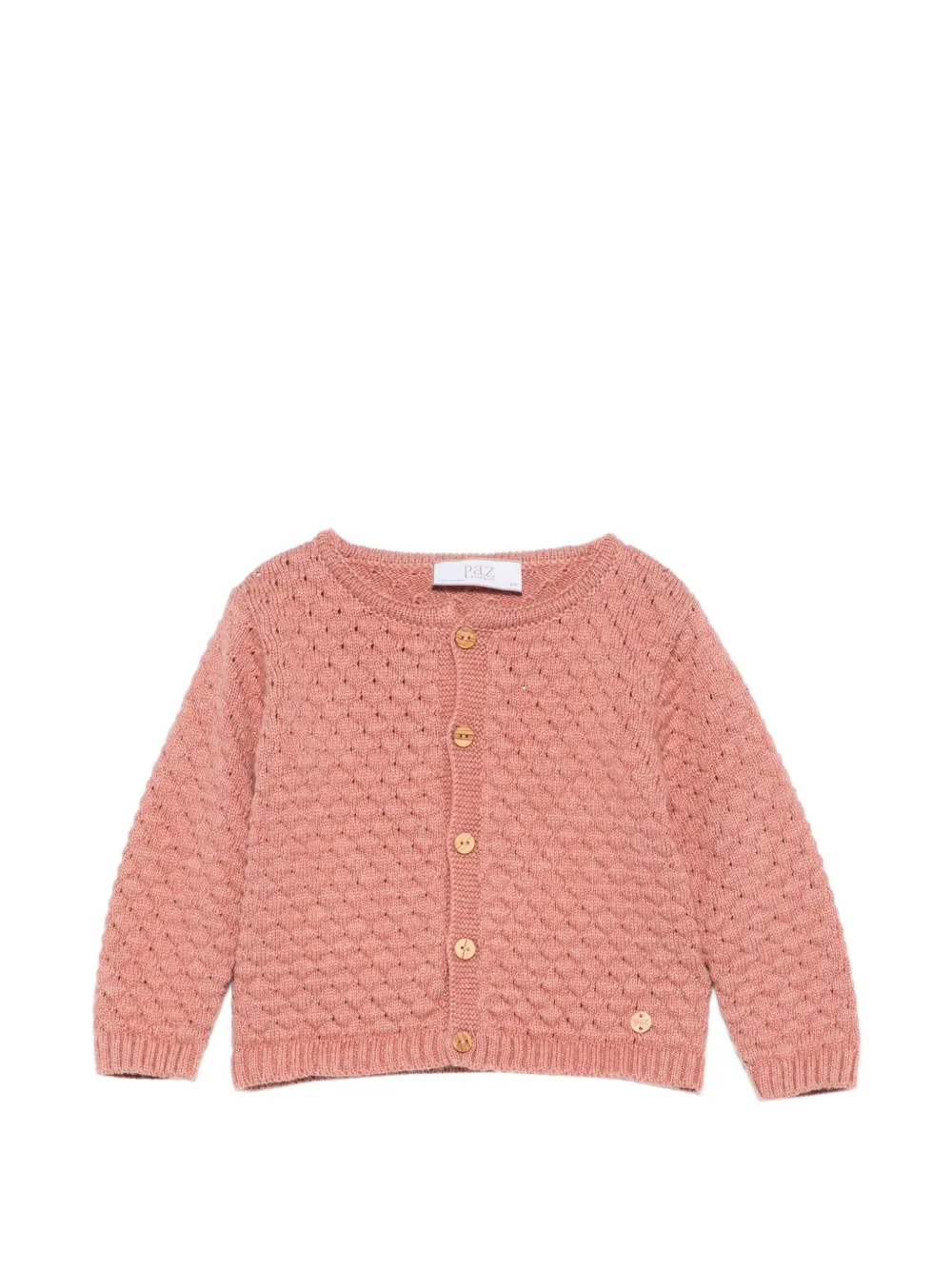 Paz Rodriguez pointelle-knit button-up cardigan - Rosa