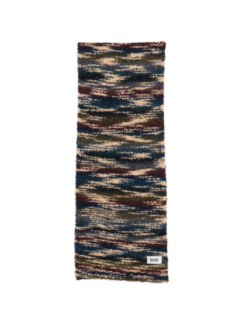 Drykorn Cronica space-dye knitted scarf - Blu