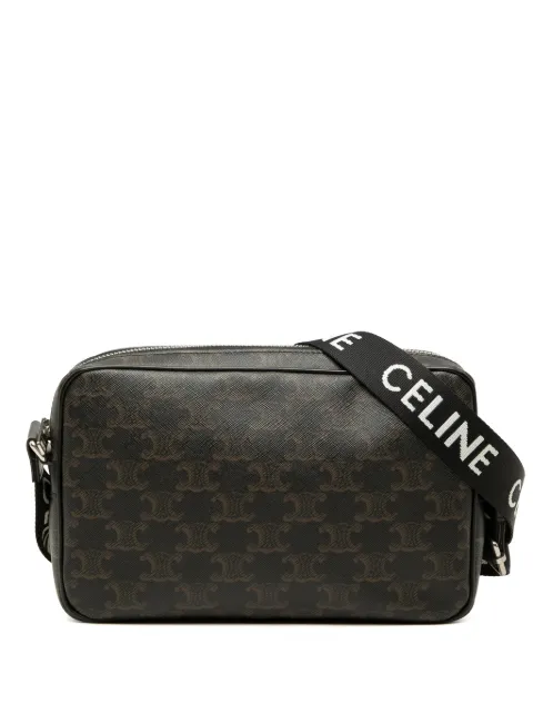 Celine Pre-Owned 2023 Medium Triomphe Coated Canvas Messenger Bag crossbody bag