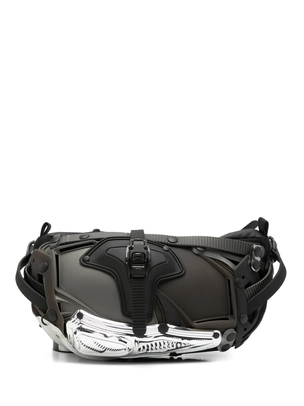 Innerraum sculptural-shell carabiner belt bag - Nero