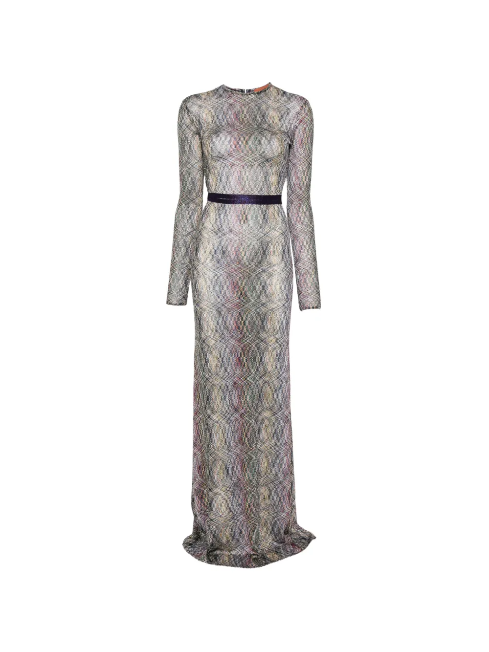 Missoni zigzag-knit open-back dress - Grigio