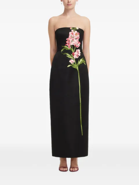 Leo Lin robe-bustier longue Rayna à broderies