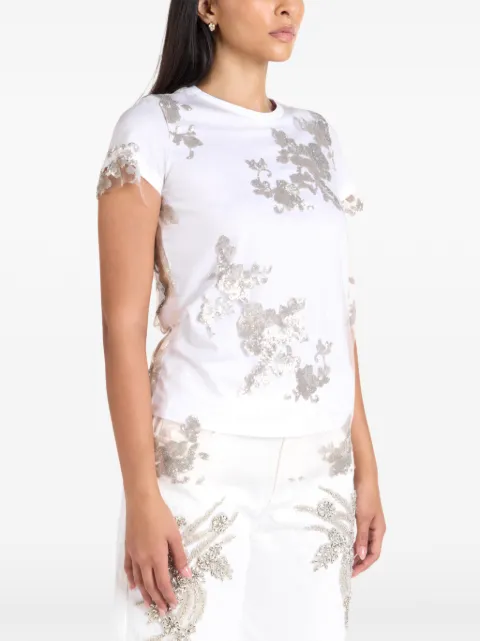 Marques'Almeida sequin-embellished tulle-overlay T-shirt