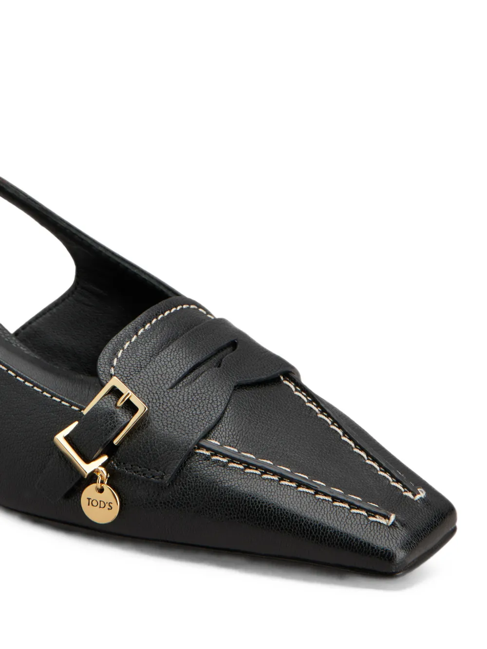 Tod's slingback pumps in leather Zwart
