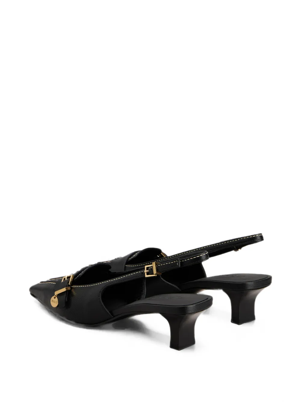 Tod's slingback pumps in leather Zwart