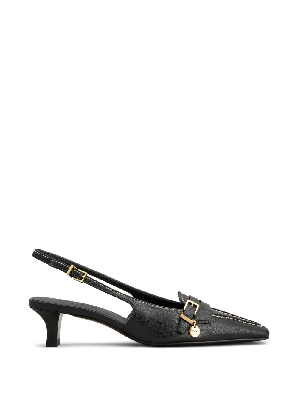 Tod's slingback pumps in leather - Nero
