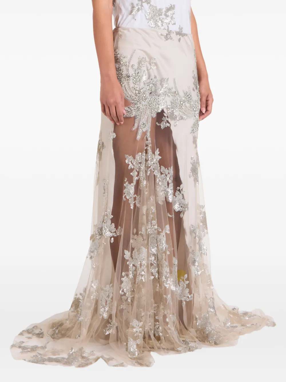 Marques'Almeida Gonna con paillettes - Toni neutri