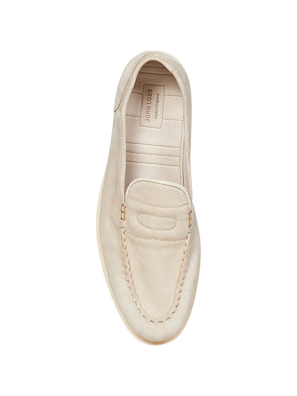 John Lobb Suède loafers Beige