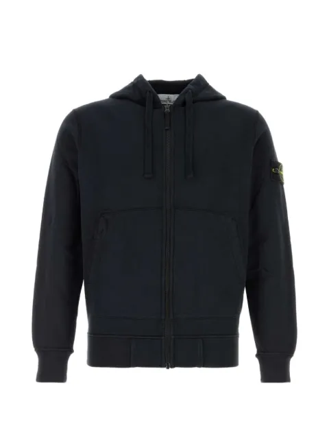 Stone Island 6100061 organic cotton fleece hooded sweatshirt