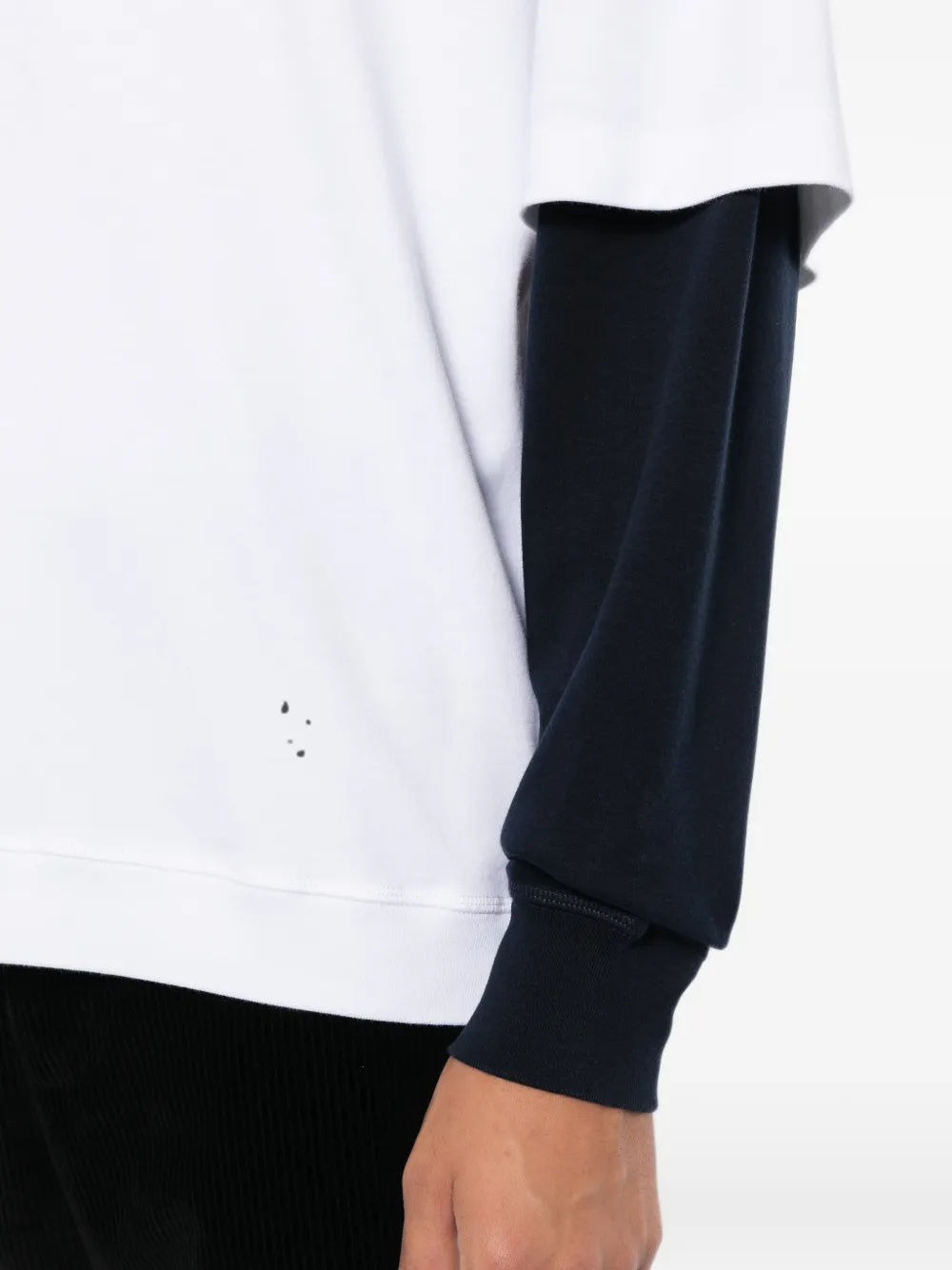 DARKPARK T-shirt met gelaagde mouwen Wit