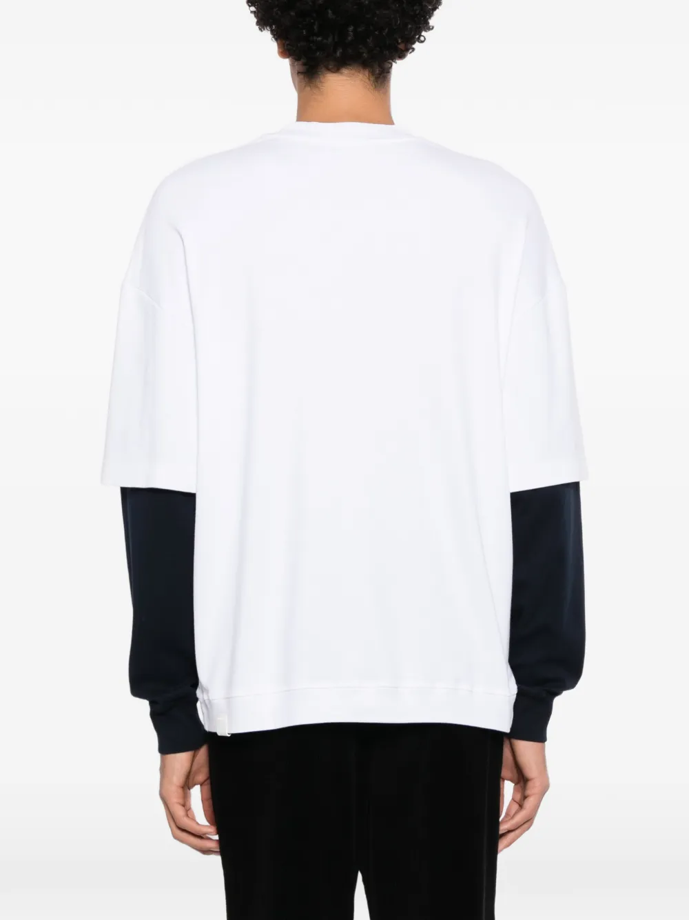 DARKPARK T-shirt met gelaagde mouwen Wit