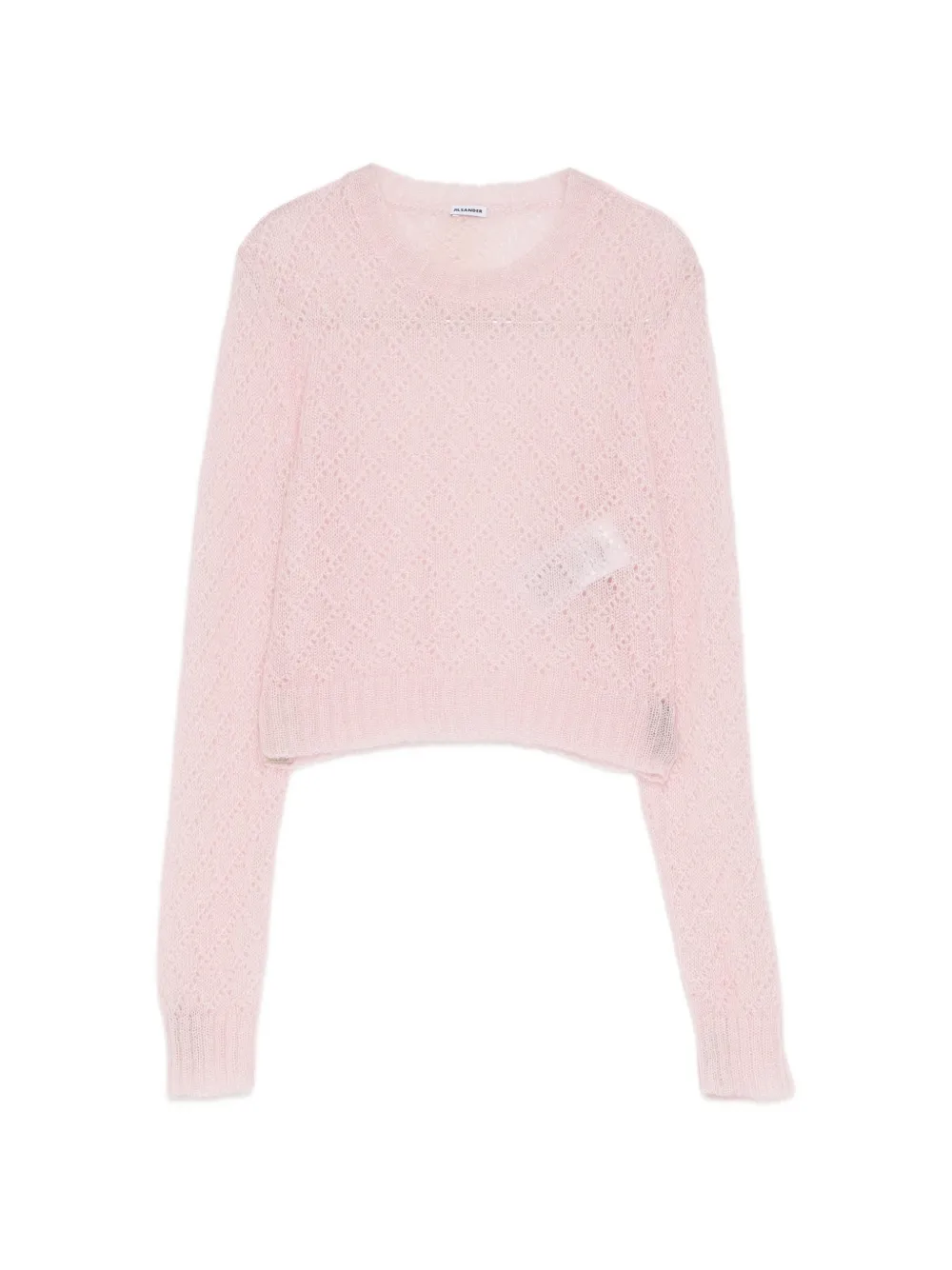 Jil Sander open-knit cropped sweater Roze