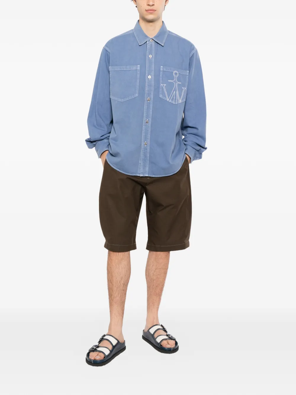JW Anderson Anchor logo-embroidered shirt