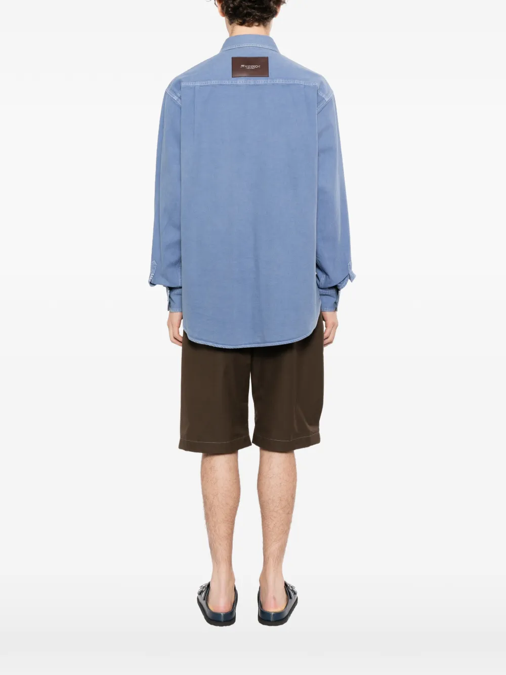 JW Anderson Anchor overhemd met geborduurd logo Blauw