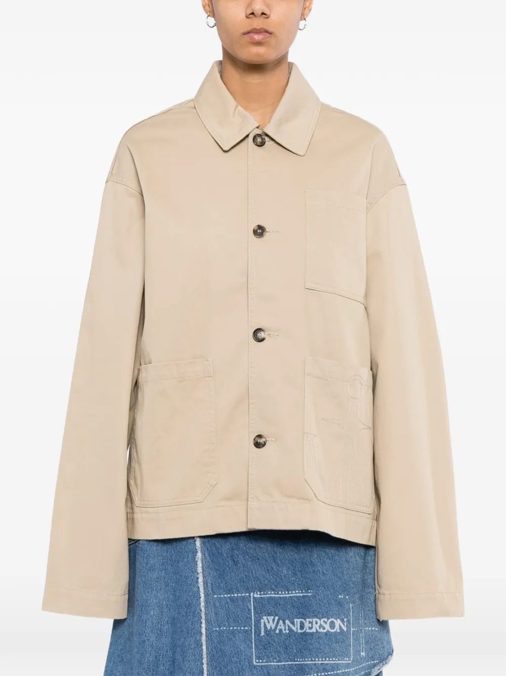 JW Anderson button-up shirt jacket Beige