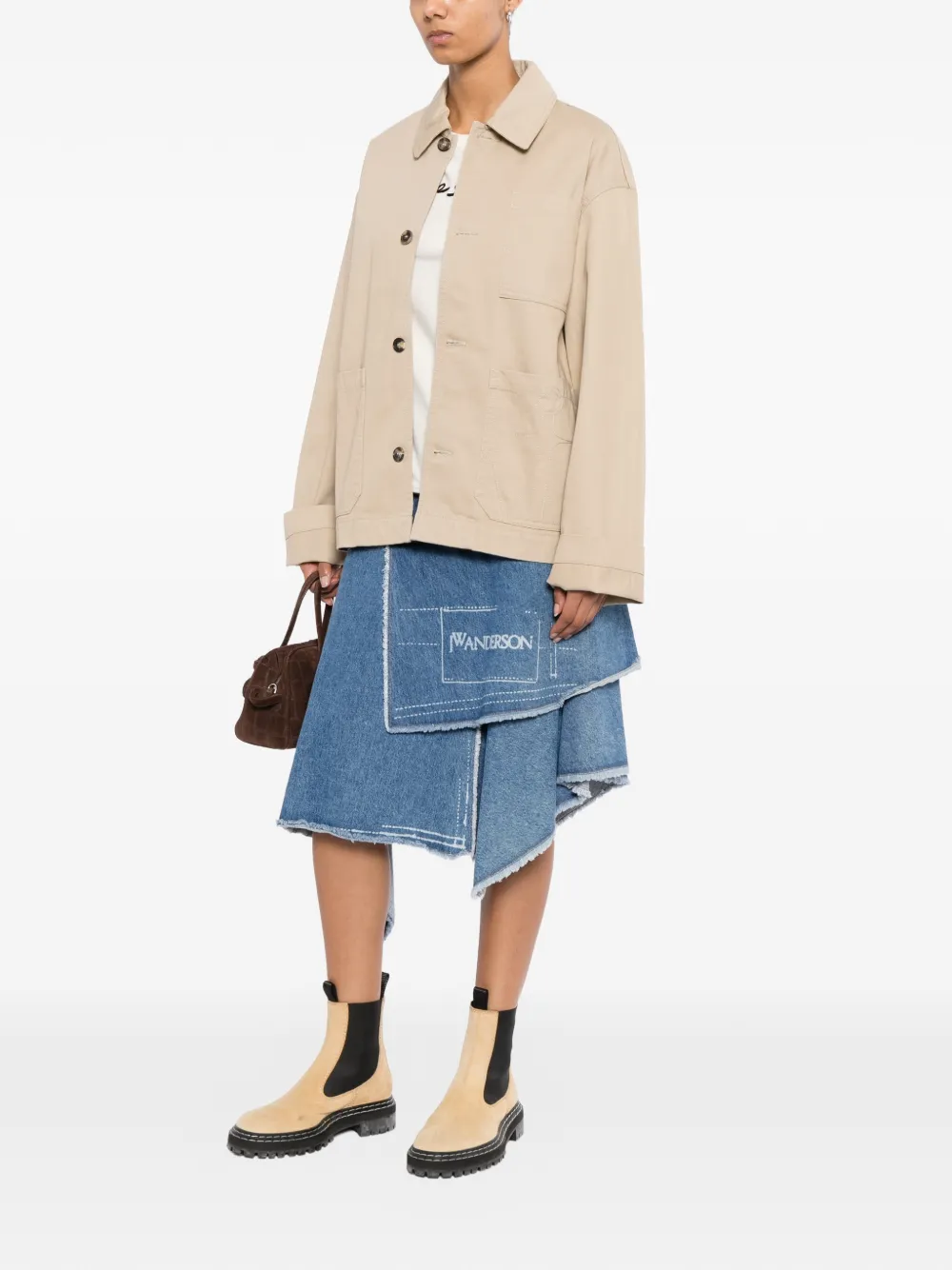 JW Anderson button-up shirt jacket Beige