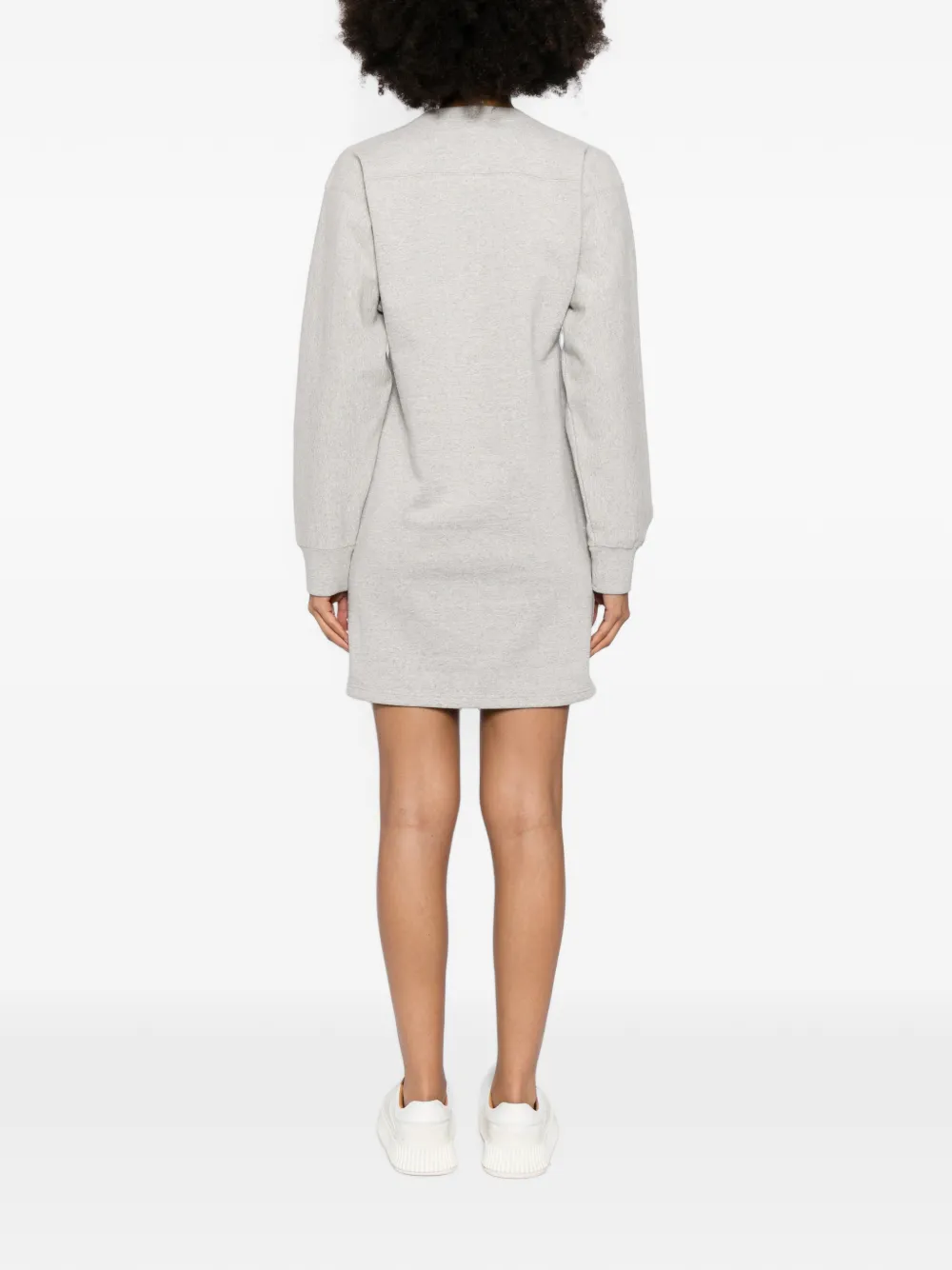 Jil Sander Jurk met ronde hals en lange mouwen Grijs