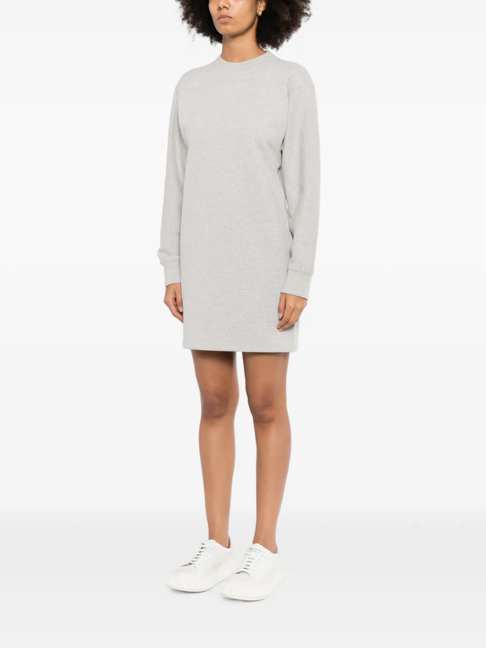 Jil Sander Jurk met ronde hals en lange mouwen Grijs
