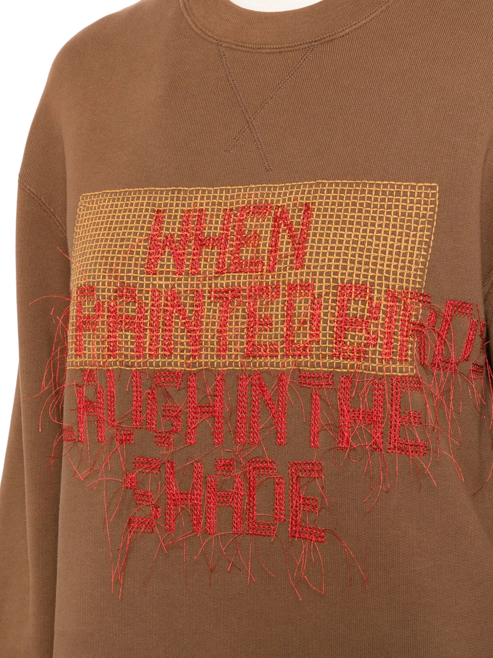 JW Anderson embroidered-slogan sweater Bruin