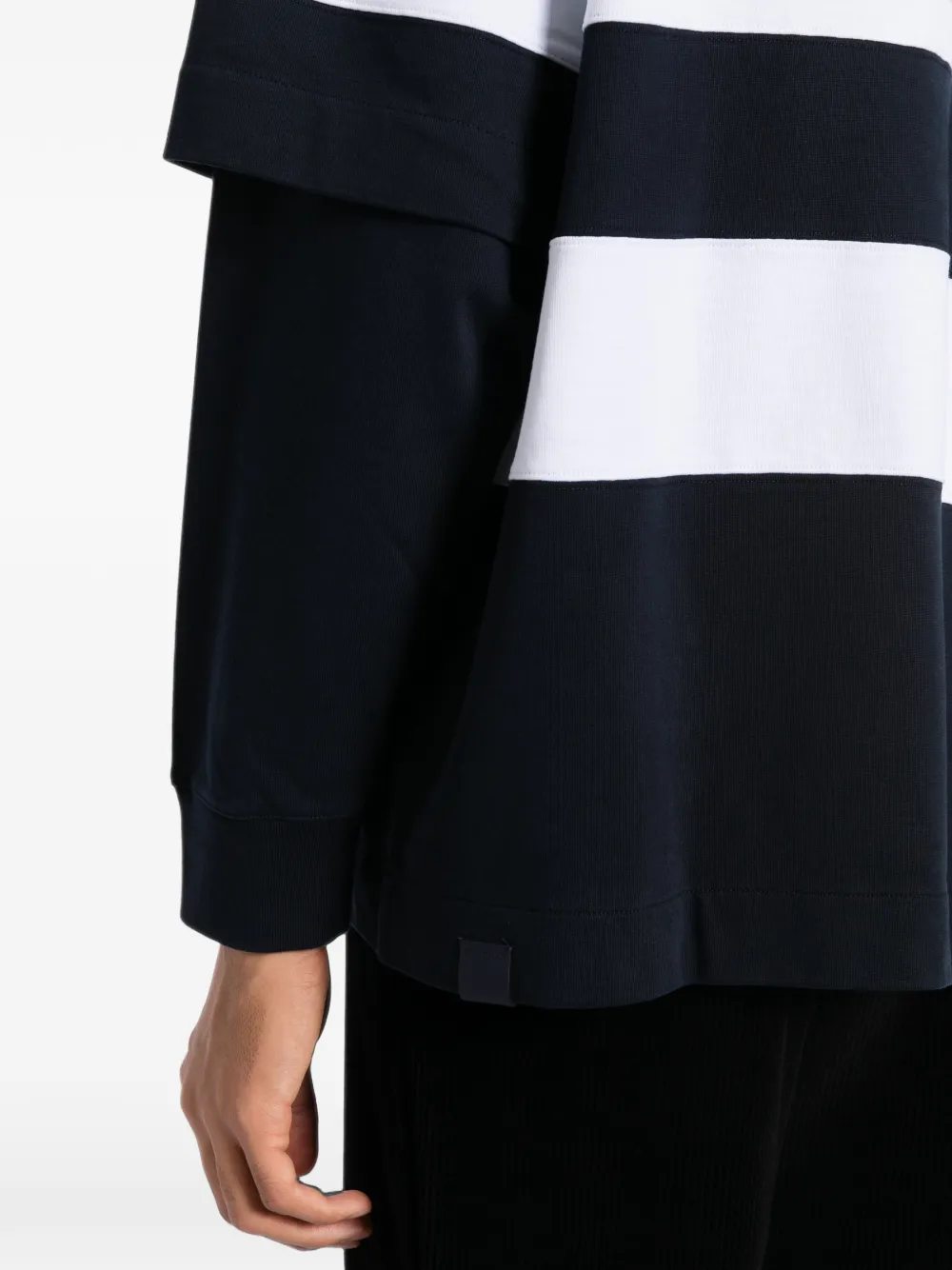 DARKPARK Gestreept poloshirt met dubbele mouwen Blauw