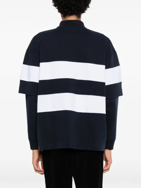 DARKPARK striped double-sleeve polo shirt