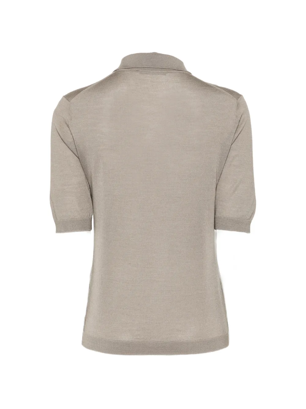 Studio Nicholson Fijngebreid poloshirt Bruin