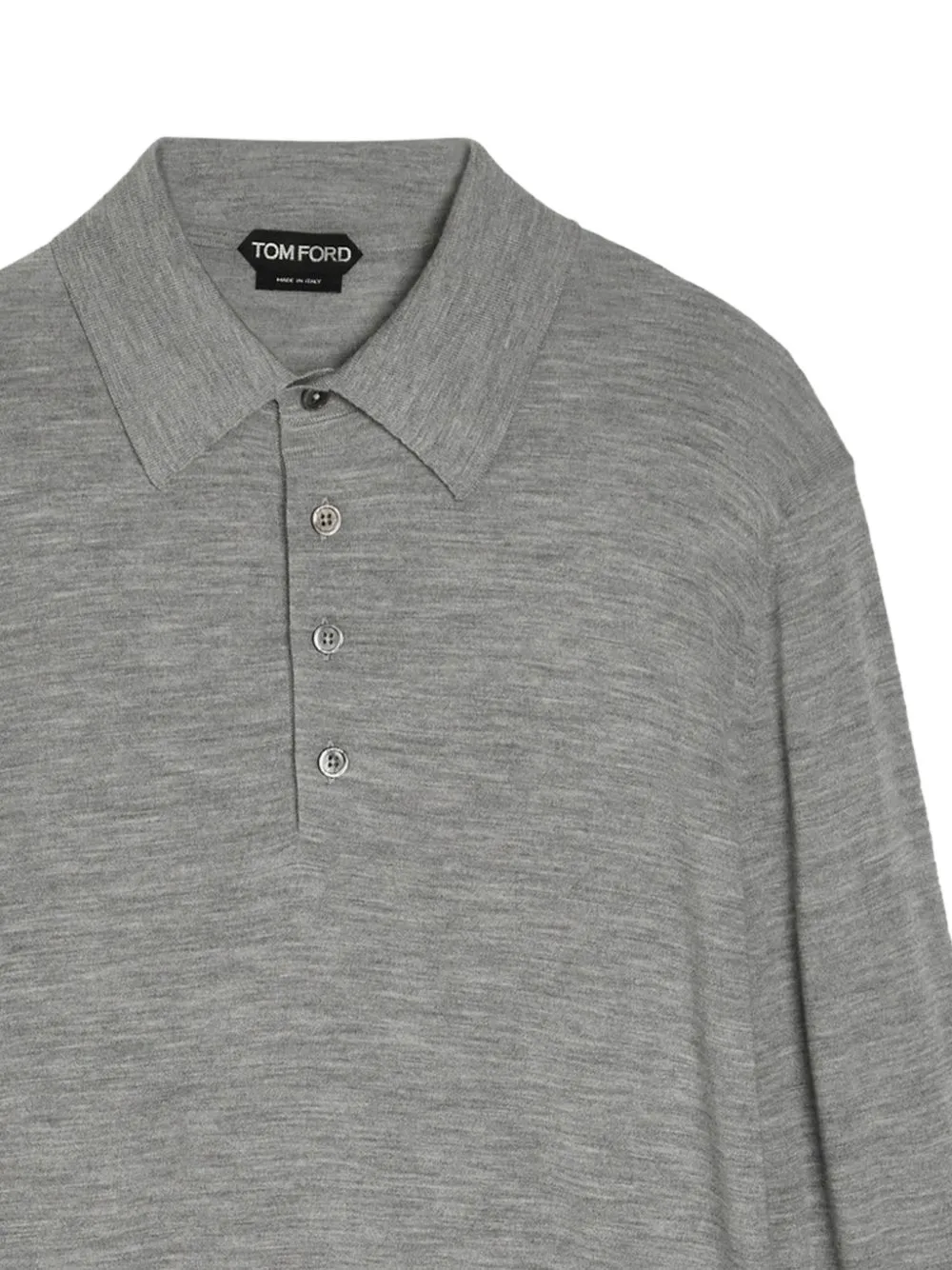 TOM FORD Poloshirt met lange mouwen Grijs