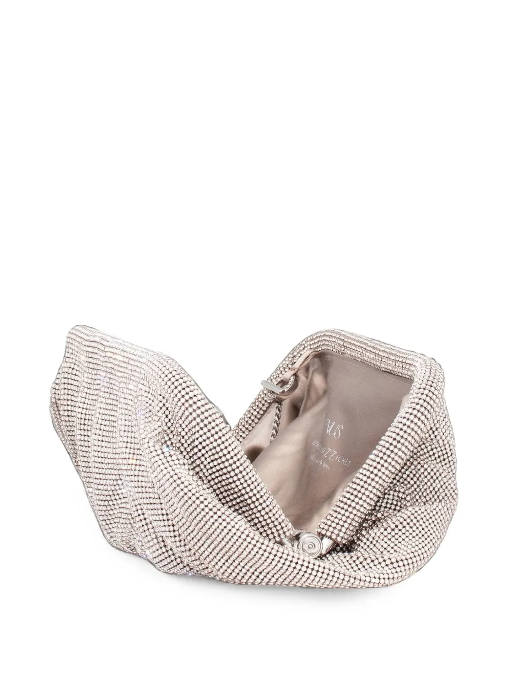 Benedetta Bruzziches Venus La Grande clutch verfraaid met kristal Zilver