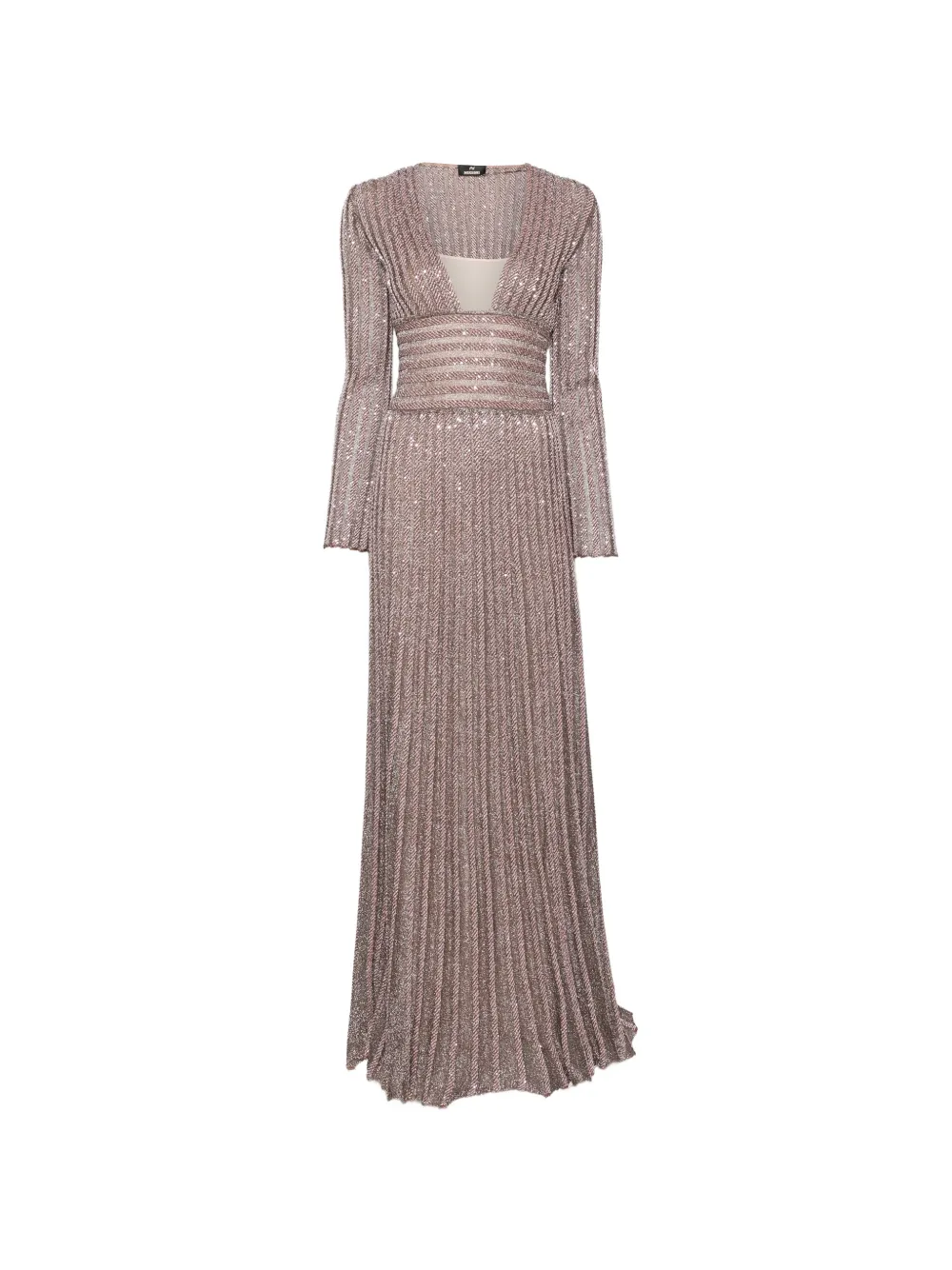 Missoni sequin-embellished pleated maxi dress - Marrone