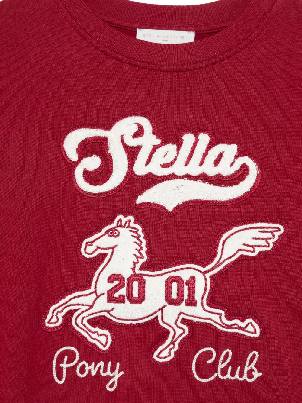 Stella McCartney Kids Trui met ponypatch Rood