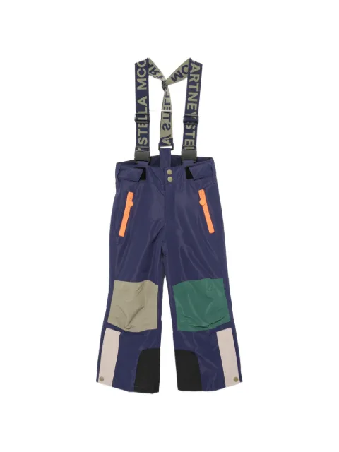 Stella McCartney Kids logo-strap colour-block snowsuit