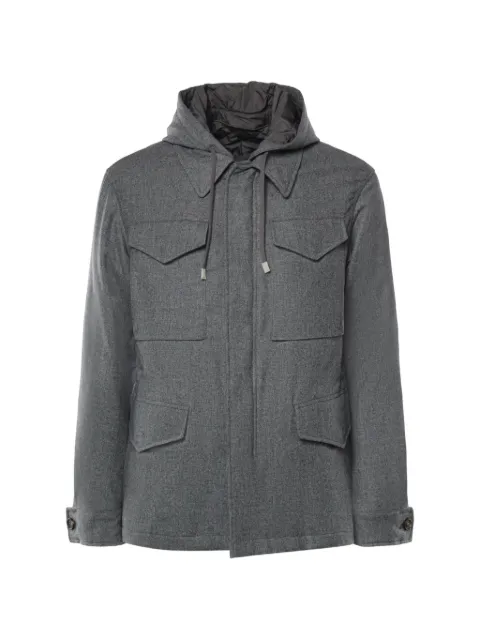 Eleventy chaqueta con capucha y múltiples bolsillos