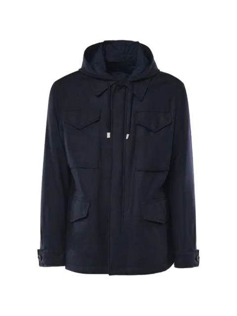 Eleventy hooded multi-pocket jacket