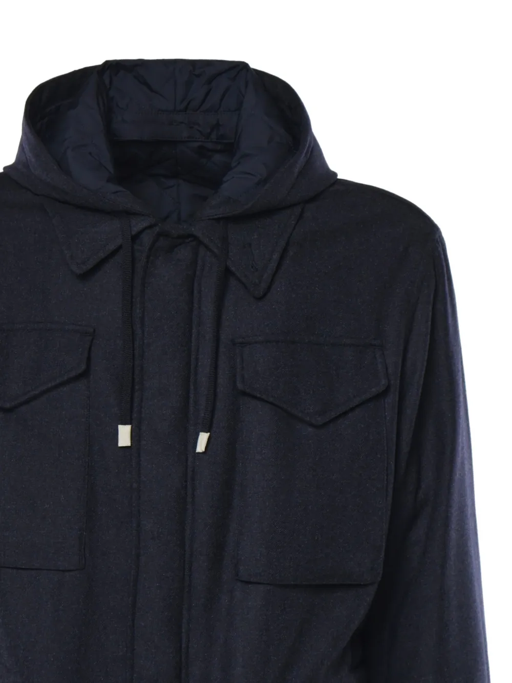 Eleventy Jack met capuchon Blauw