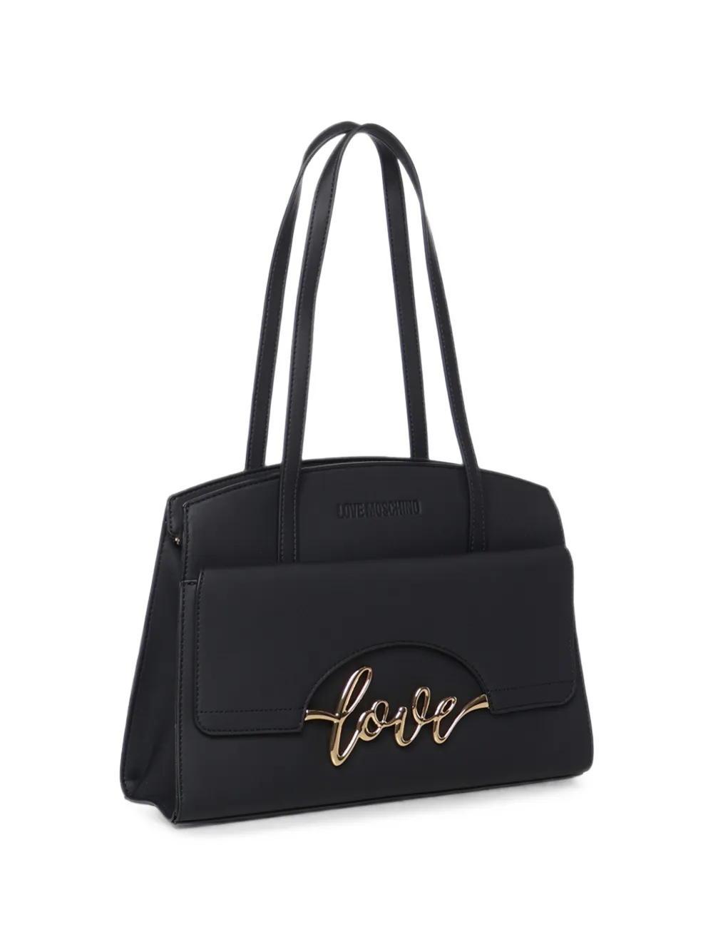 Love Moschino Schoudertas met logoplakkaat Zwart