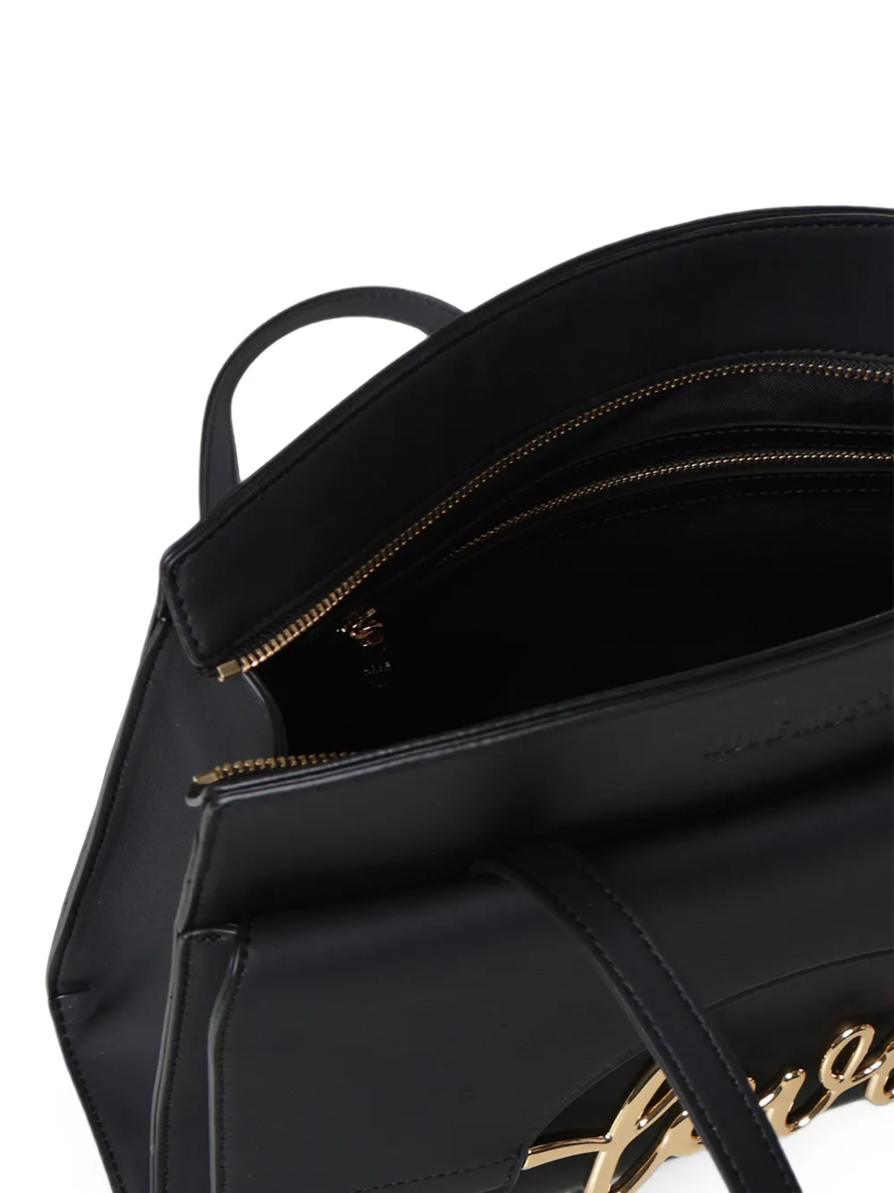 Love Moschino Schoudertas met logoplakkaat Zwart