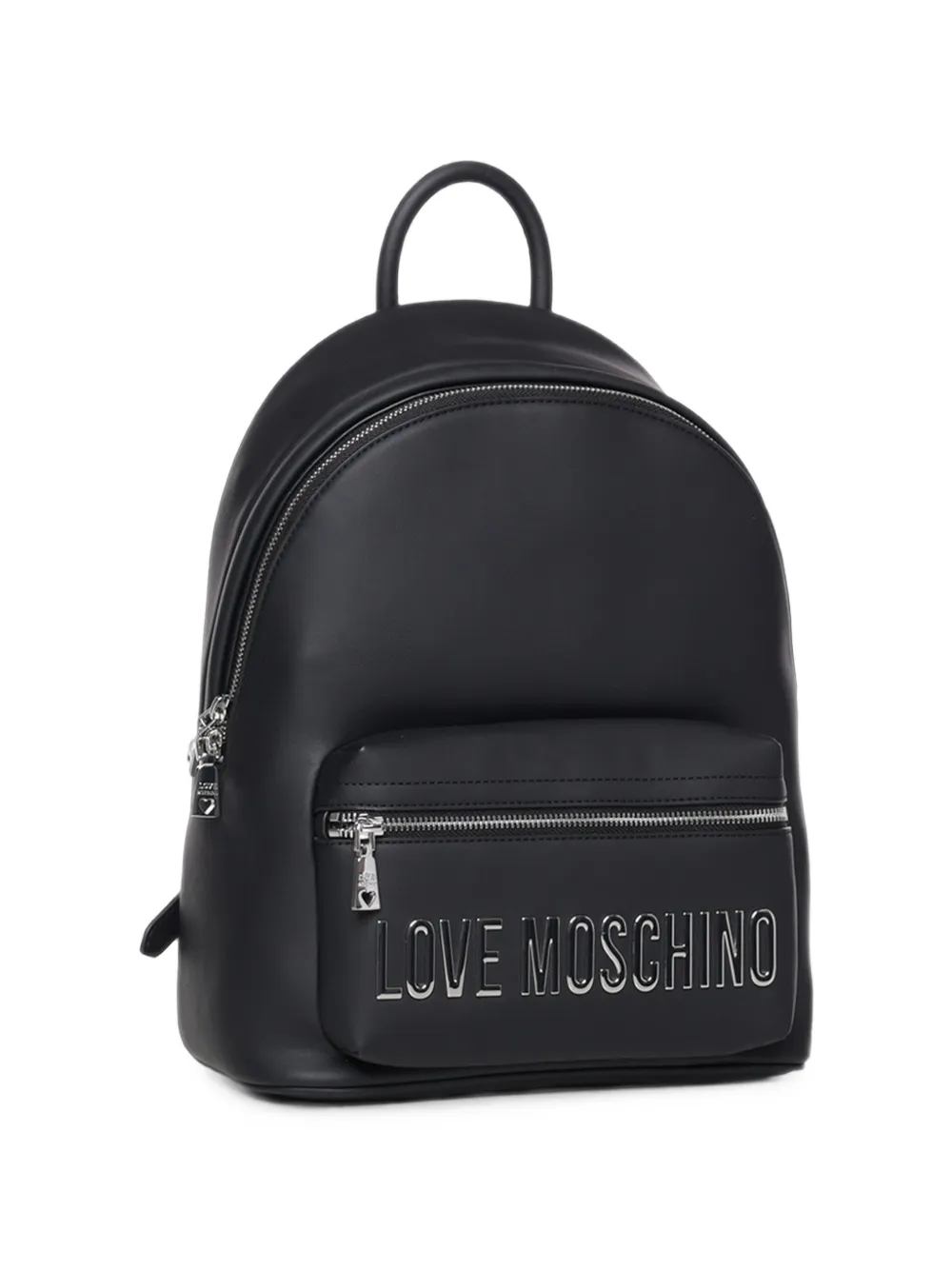 Love Moschino logo-plaque backpack Zwart