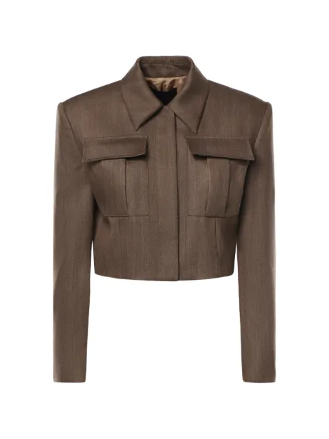 DONDUP patch-pocket cropped jacket
