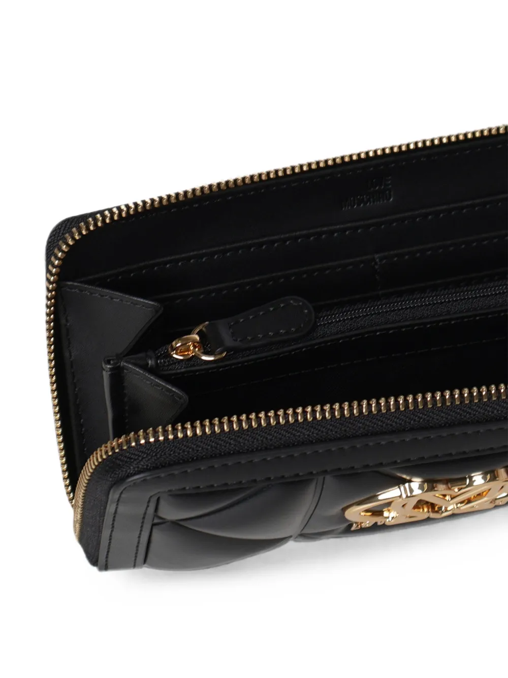 Love Moschino Portemonnee met logoplakkaat Zwart