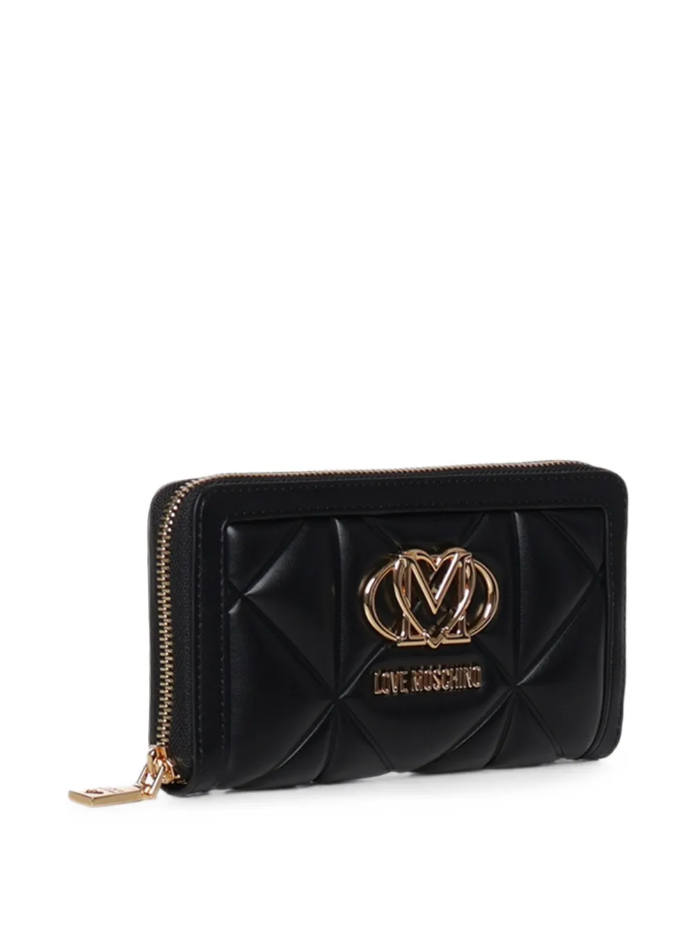 Love Moschino Portemonnee met logoplakkaat Zwart