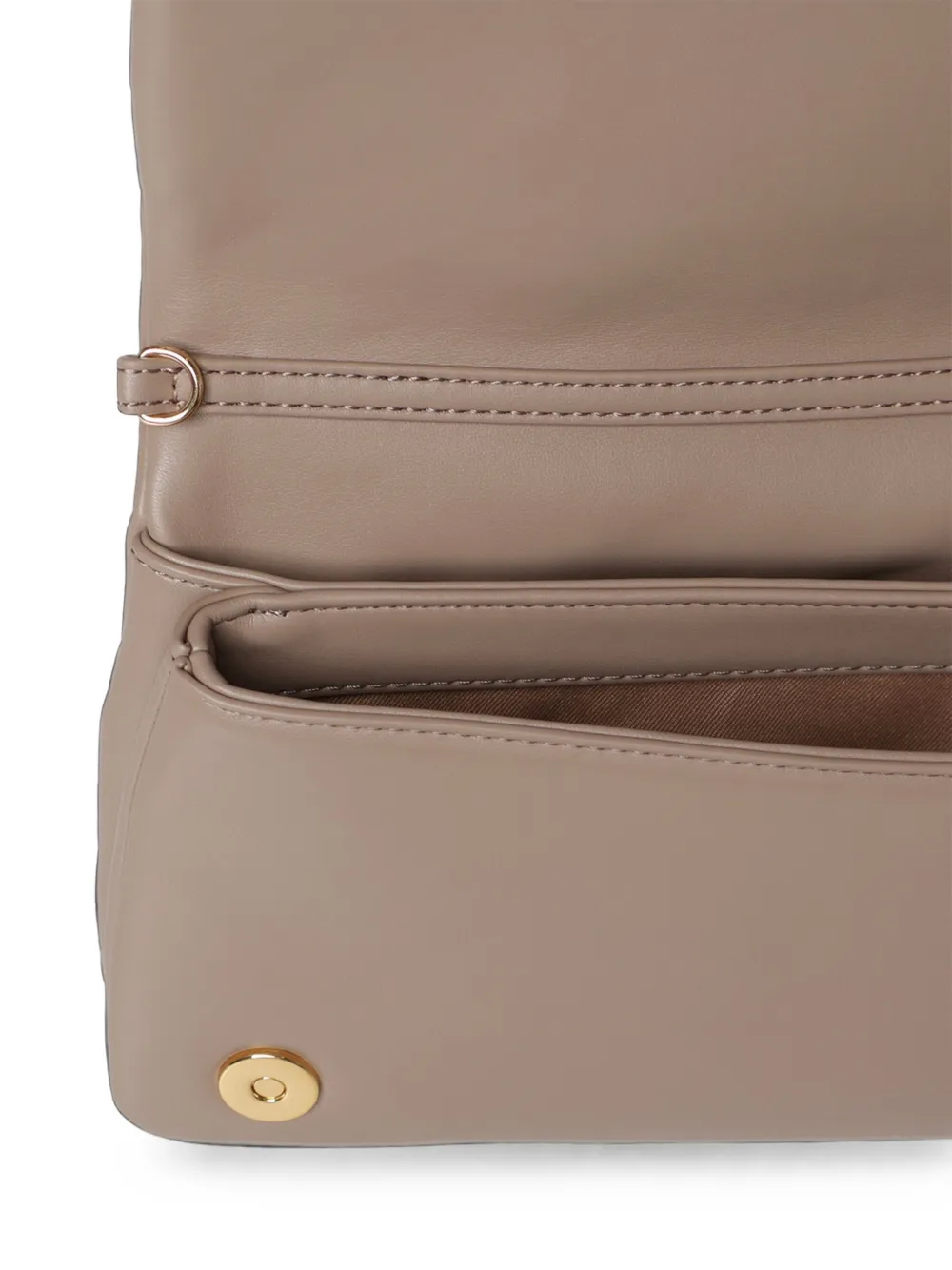 Love Moschino quilted logo-plaque shoulder bag Beige