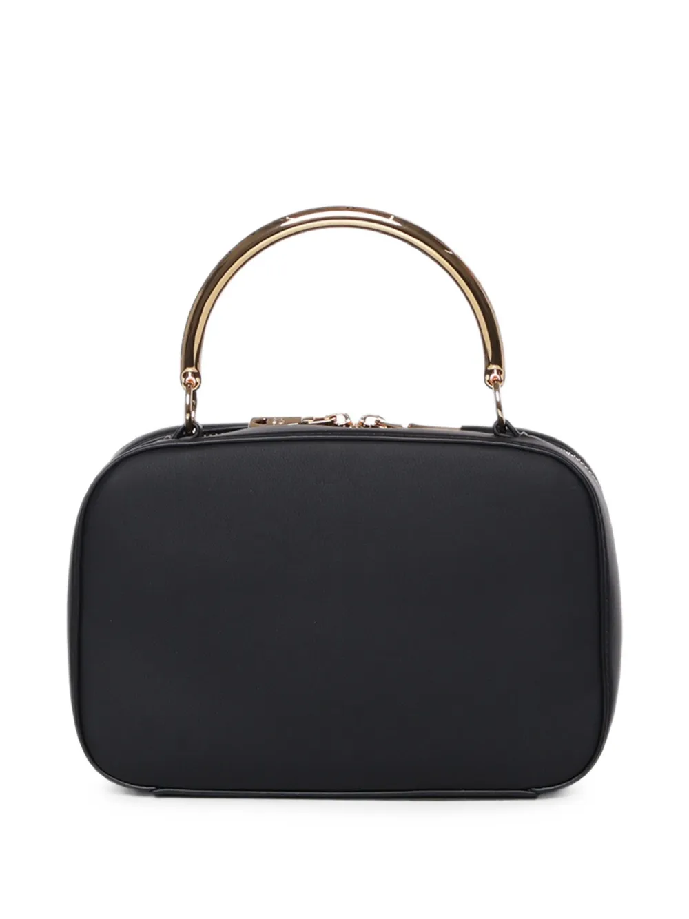 Love Moschino Shopper met metalen handvat en logo Zwart