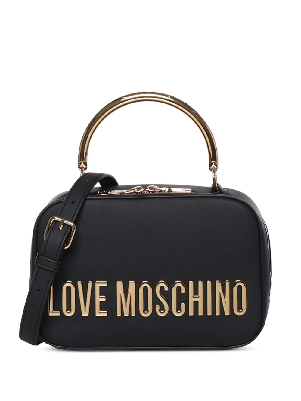 Love Moschino logo-lettering metal-handle tote bag - Nero