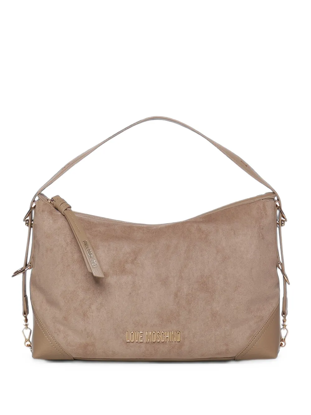 Love Moschino logo-plaque shoulder bag - Toni neutri